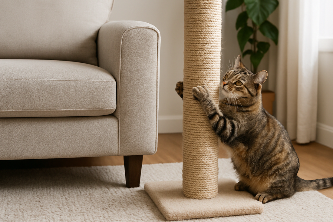 How to Stop Cat Scratching Furniture for Good - Happy Tails - paws & love