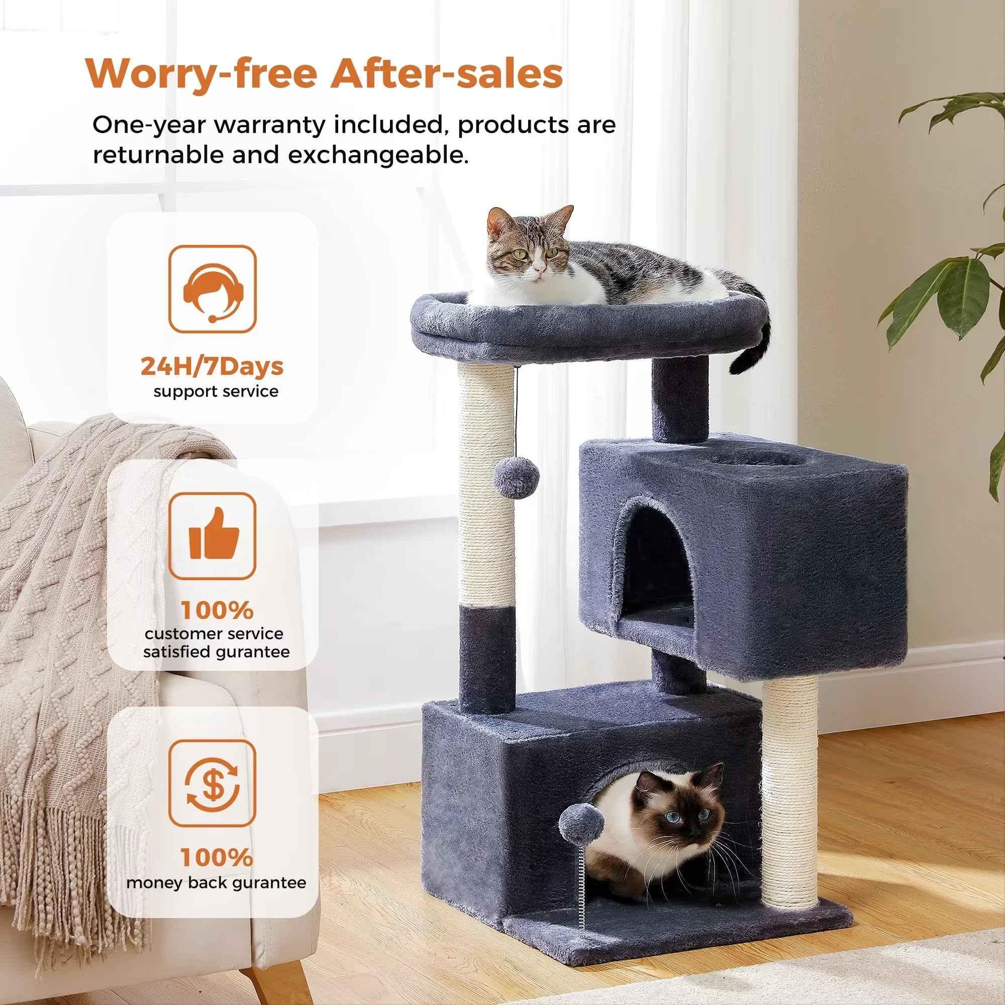 Cat Tree for Large Cats - Happy Tails - paws & love