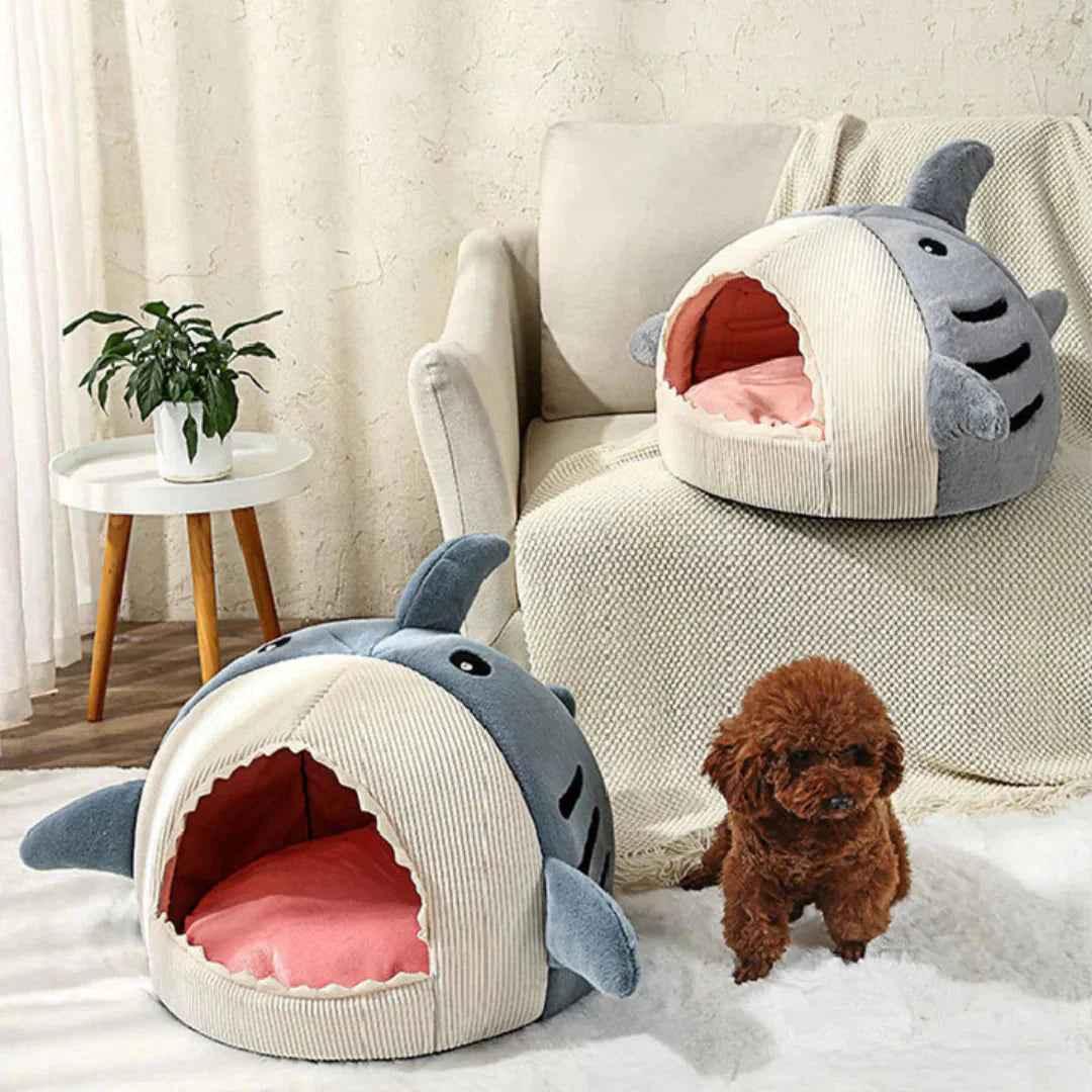 Shark Pet Bed - Plush Design - Happy Tails - paws & love