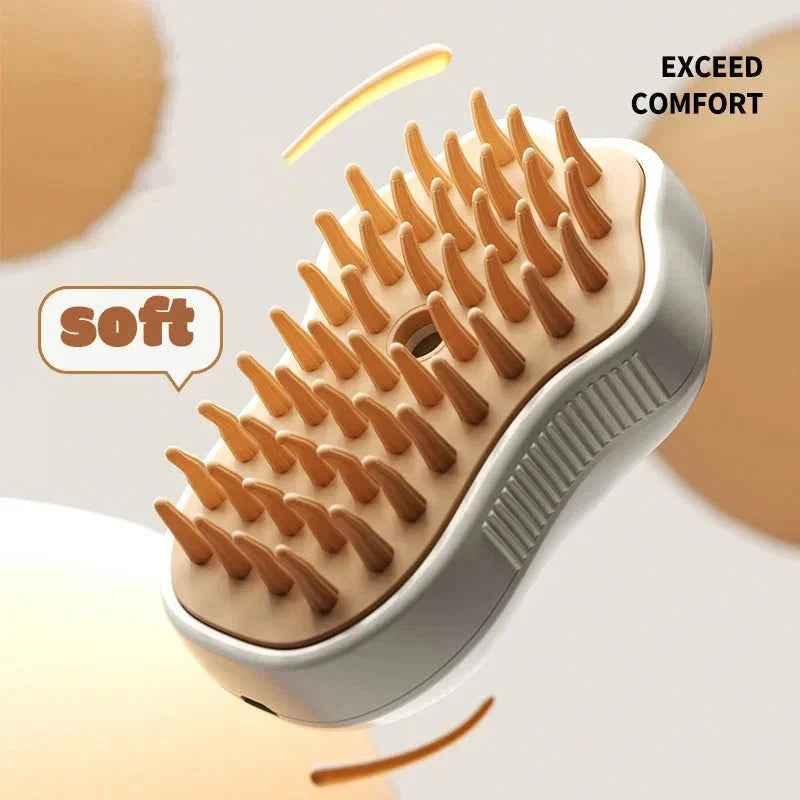Electric Cat Steam Brush - 3-in-1 Grooming - Happy Tails - paws & love