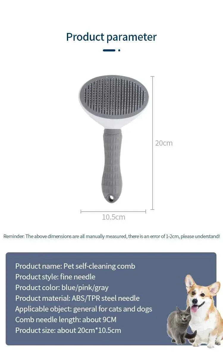 Brush for Long Hair Dogs & Cats - Happy Tails - paws & love