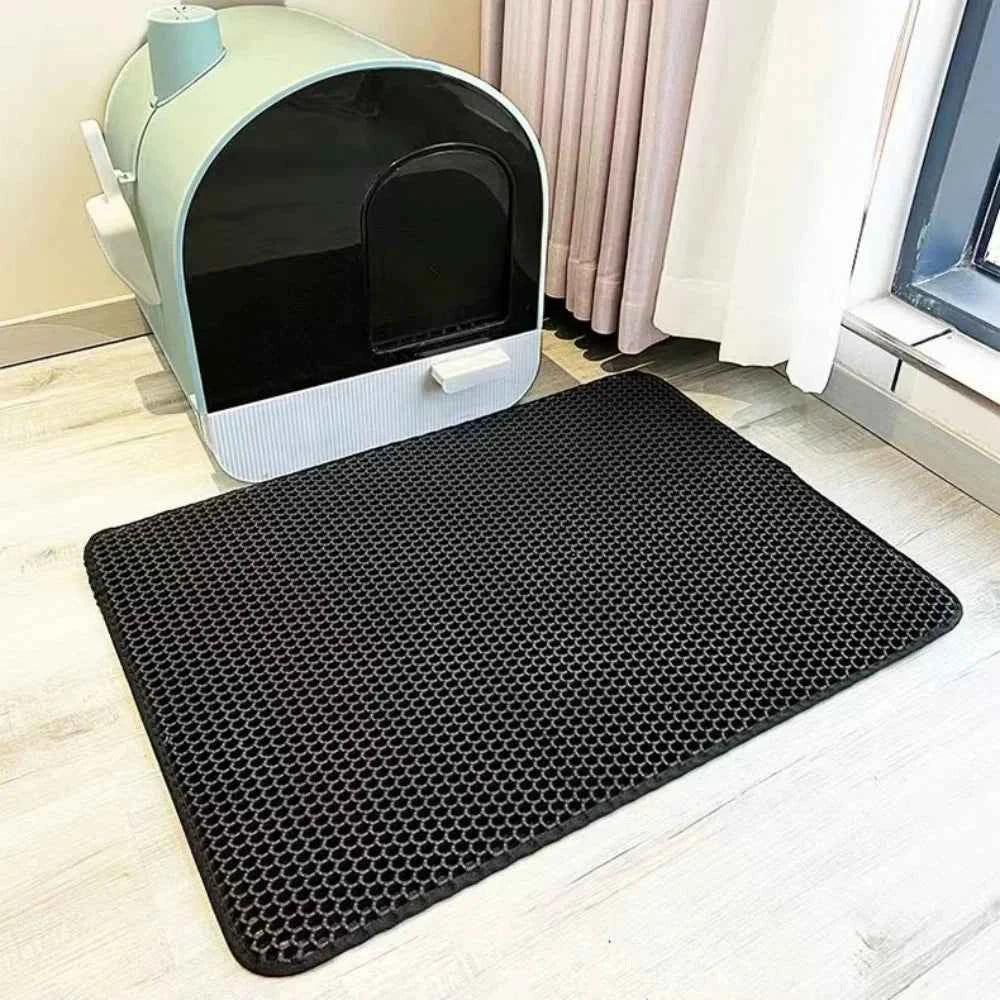 PawPal Large Cat Litter Mat - Happy Tails
