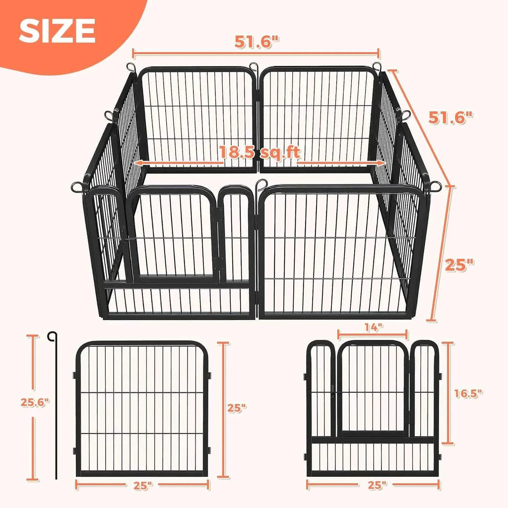 Foldable Dog Playpen with Door - Happy Tails