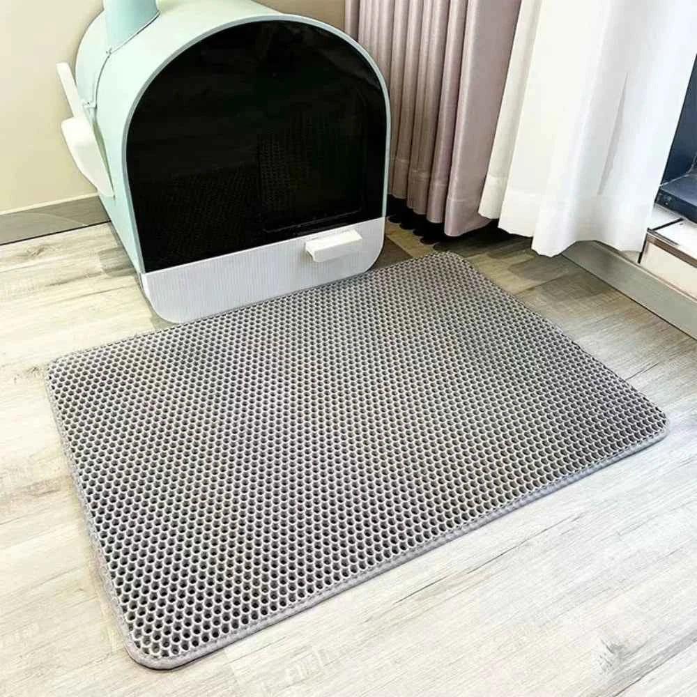 PawPal Large Cat Litter Mat - Happy Tails