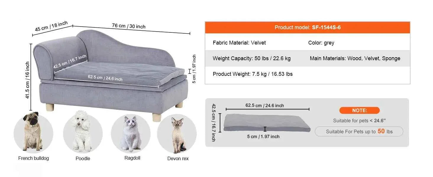 Medium Dog Sofa - Happy Tails