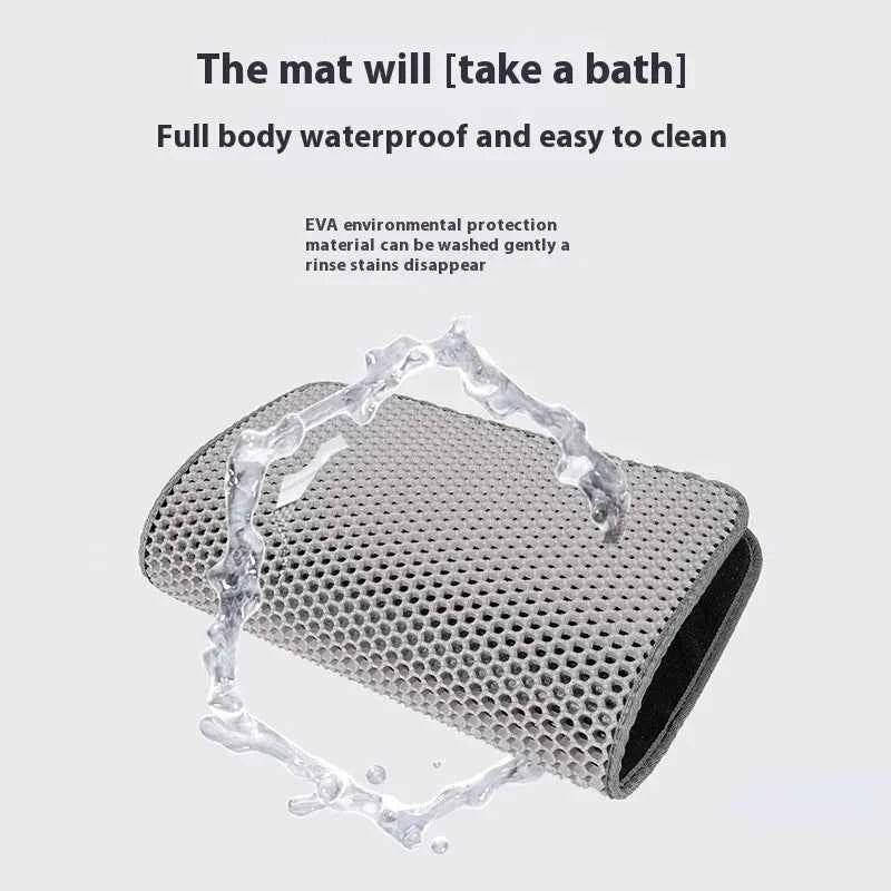 PawPal Large Cat Litter Mat - Happy Tails