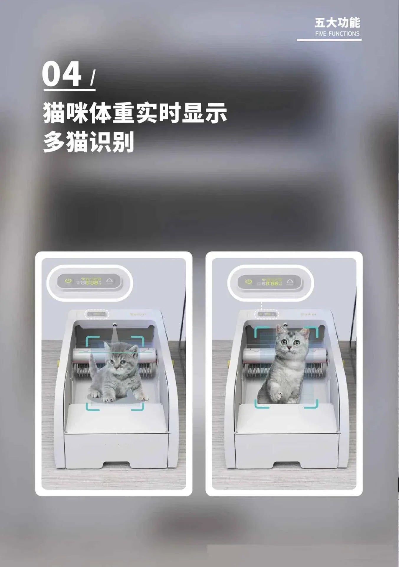 Smart Cat Litter Box with Automatic Self - Happy Tails - paws & love