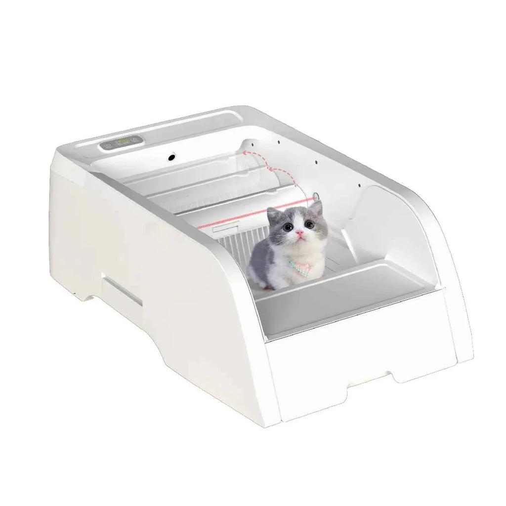 Smart Cat Litter Box with Automatic Self - Happy Tails - paws & love