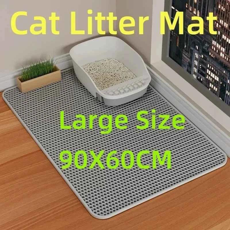 PawPal Large Cat Litter Mat - Happy Tails