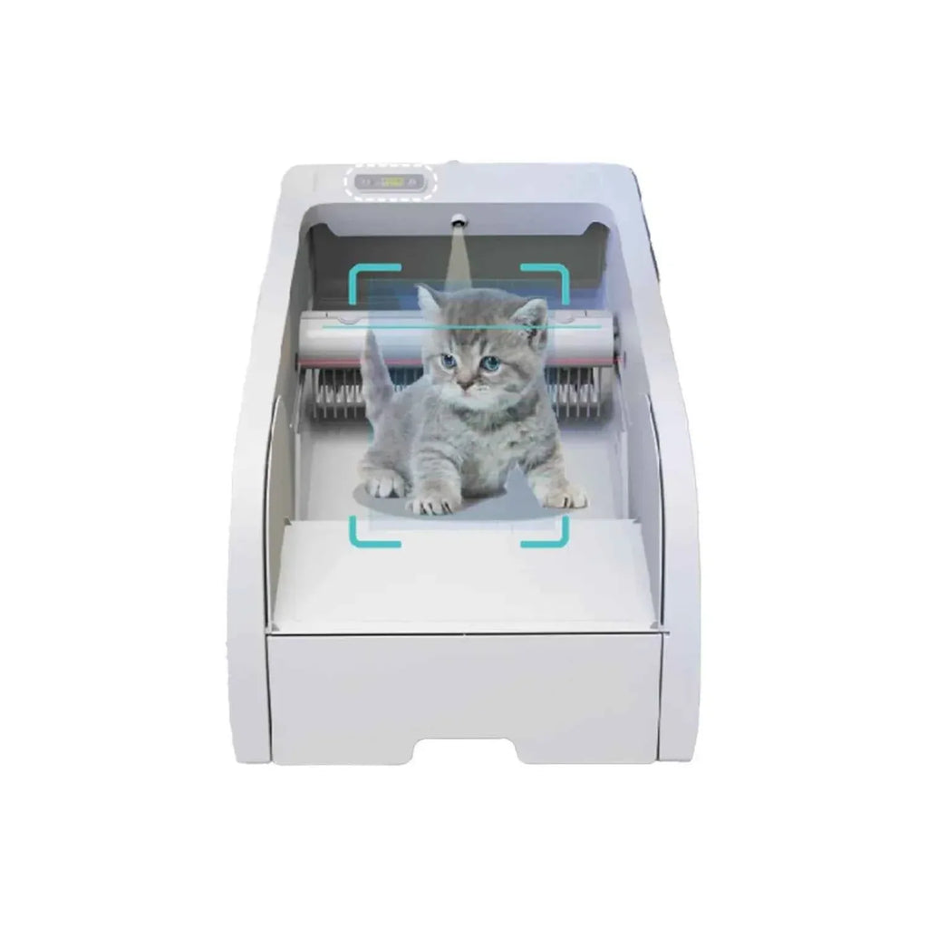 Smart Cat Litter Box with Automatic Self - Happy Tails - paws & love