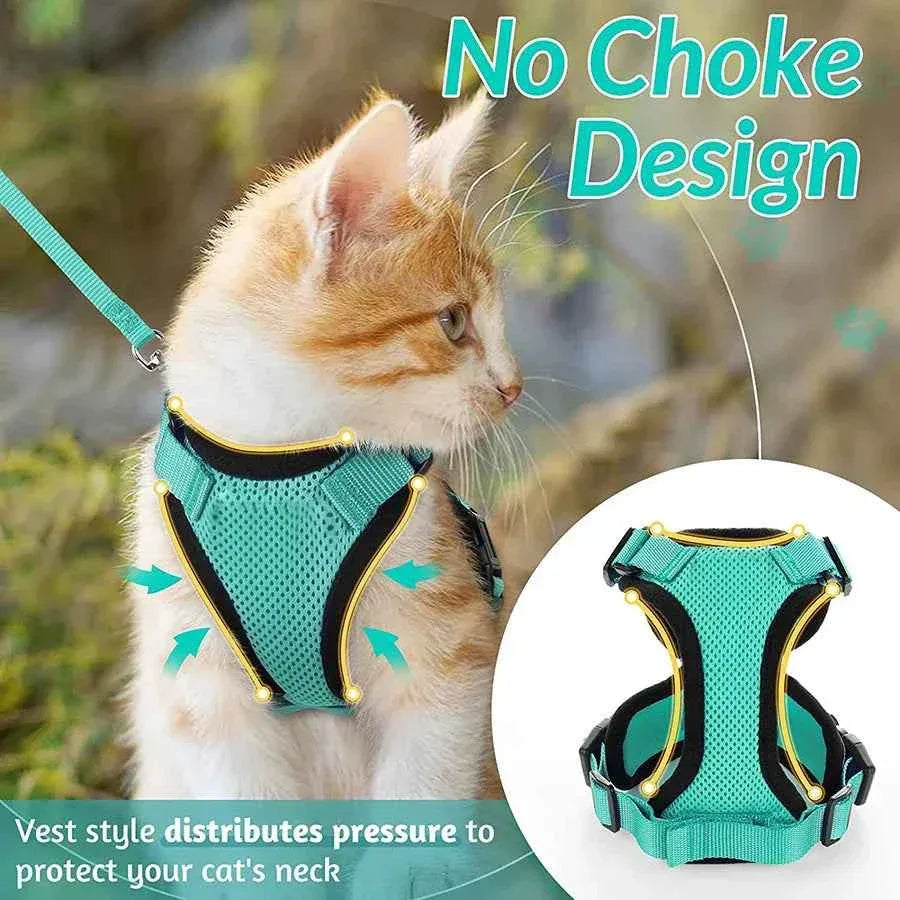 Cattitude Cat Harness & Leash - Happy Tails - paws & love