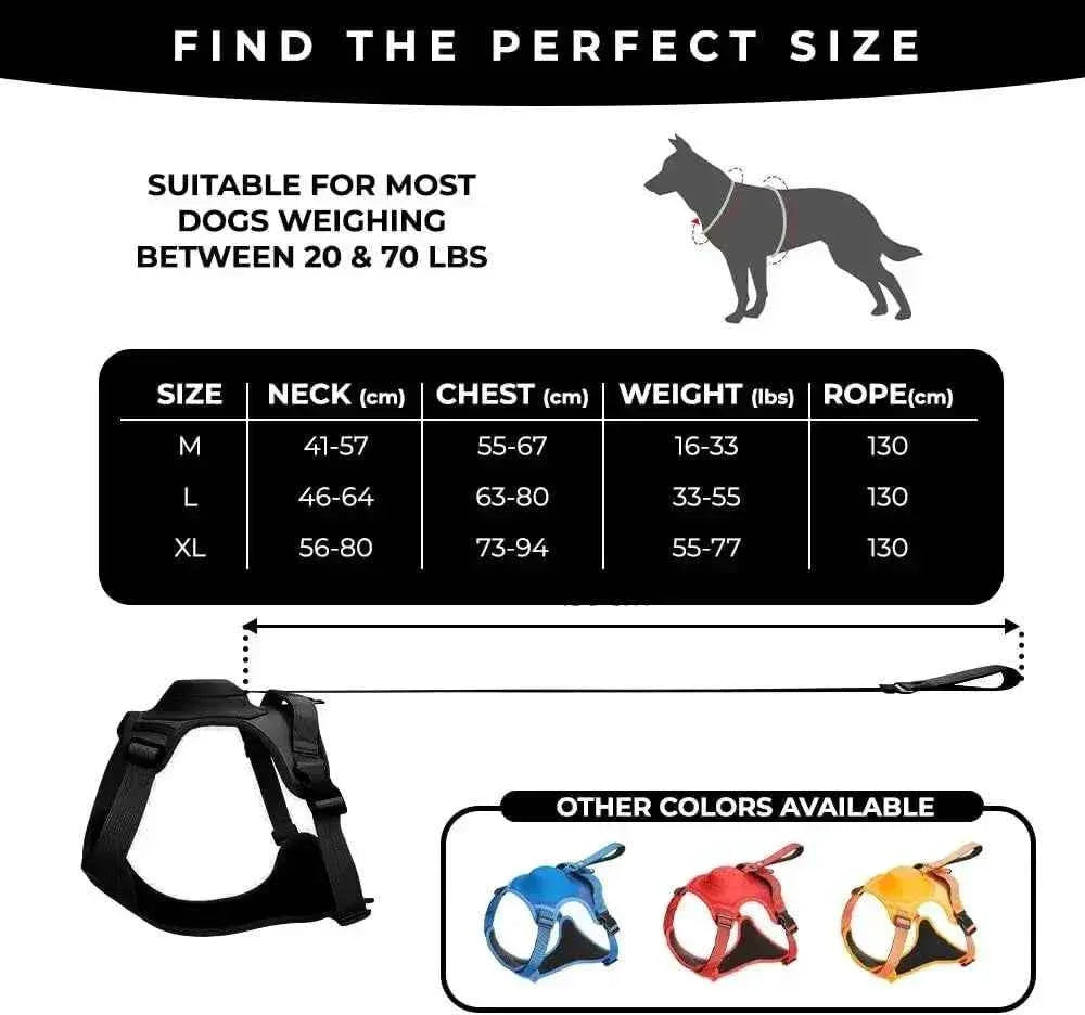 Retractable Dog Harness and Leash - Happy Tails - paws & love