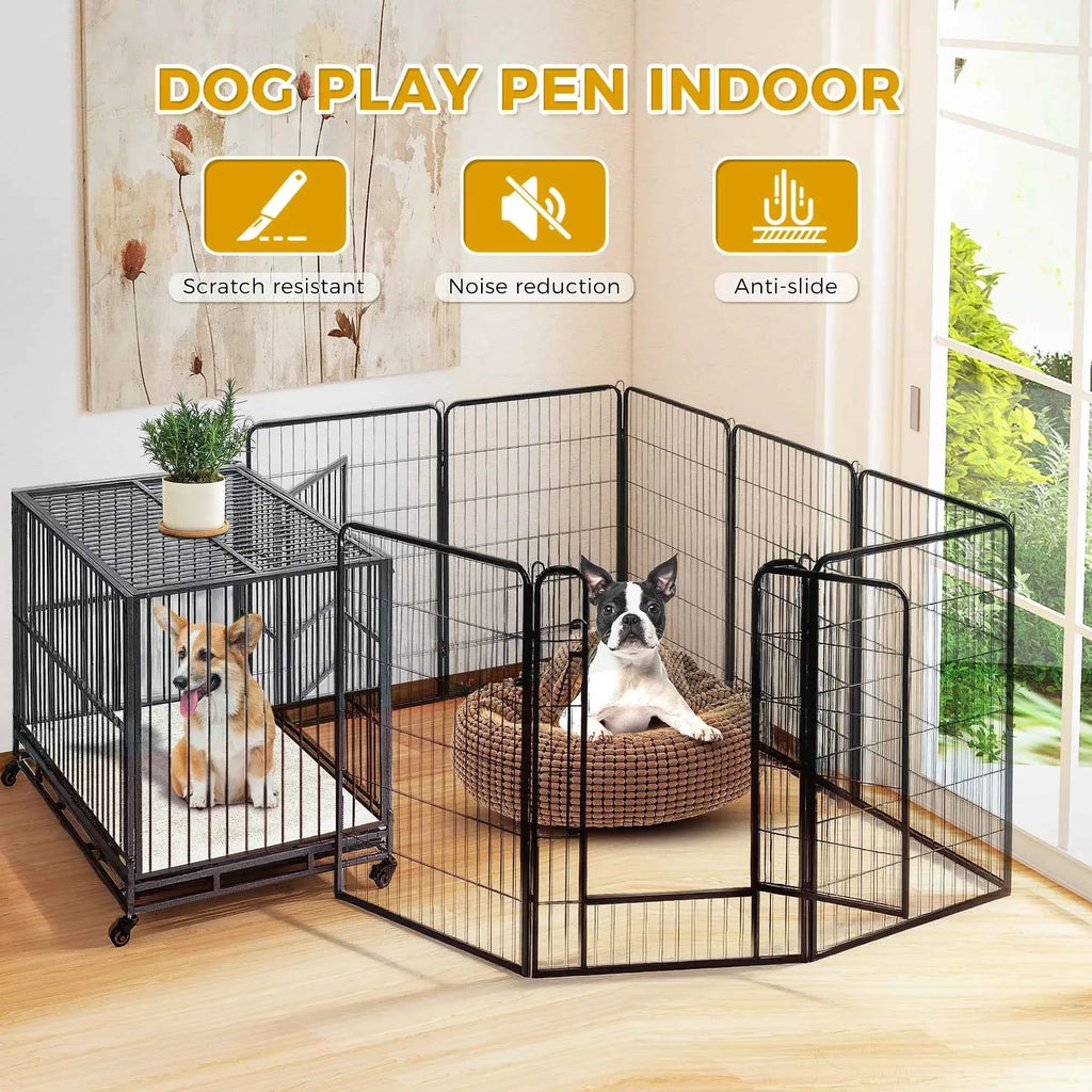 Foldable Dog Playpen with Door - Happy Tails