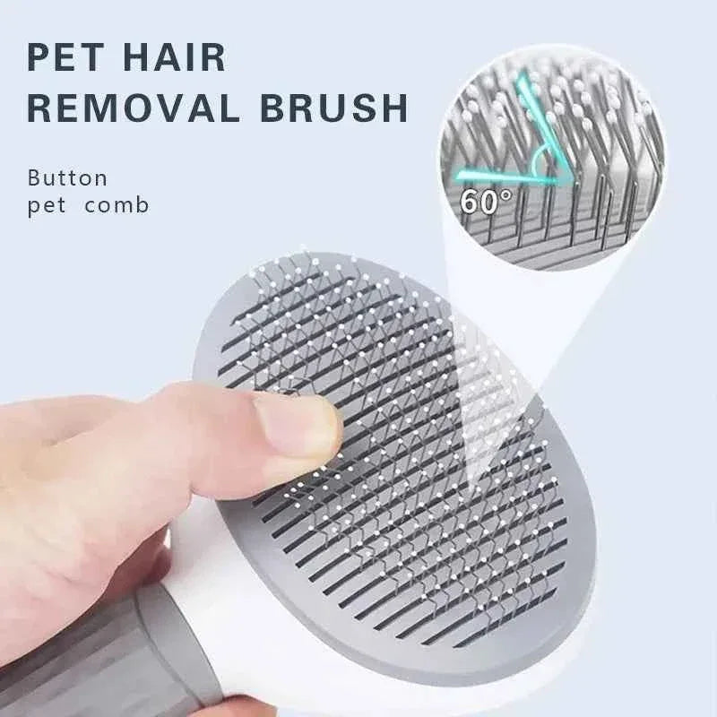 Self-Cleaning Pet Grooming Brush - Happy Tails