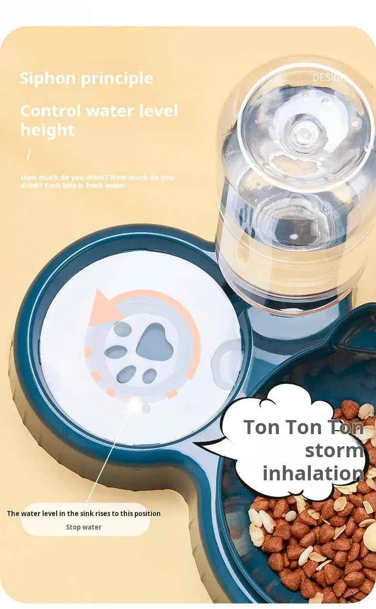 3-in-1 Tilted Cat Bowl - Happy Tails - paws & love