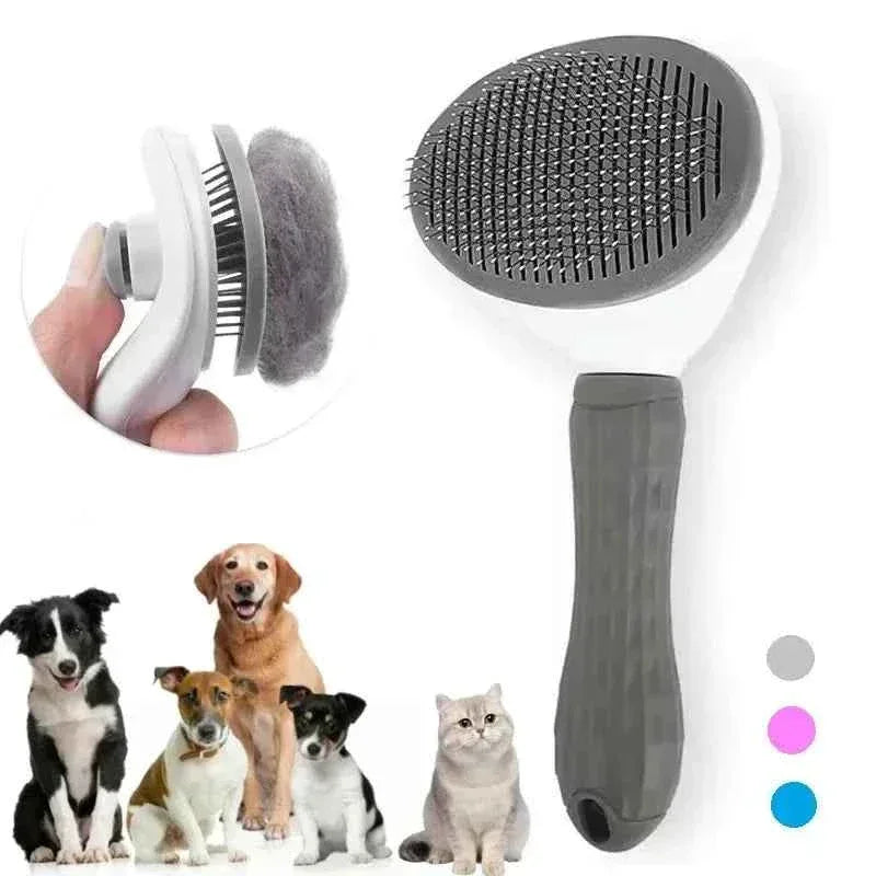 Self-Cleaning Pet Grooming Brush - Happy Tails