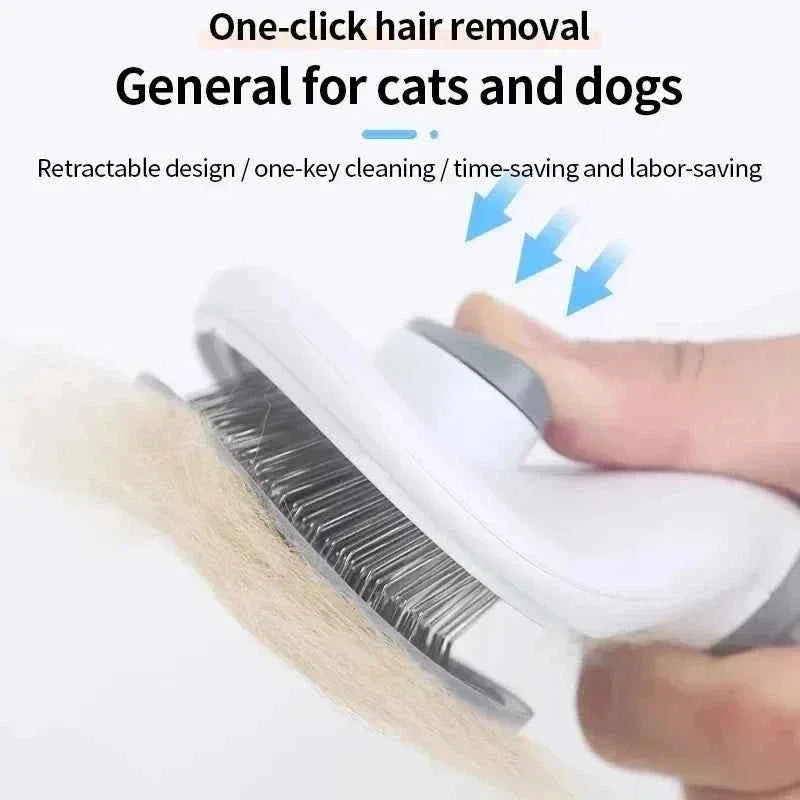 Self-Cleaning Pet Grooming Brush - Happy Tails