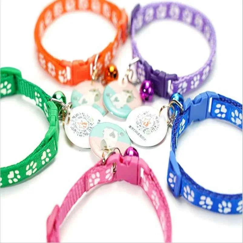 Colorful Cat Collar with Bell - Happy Tails