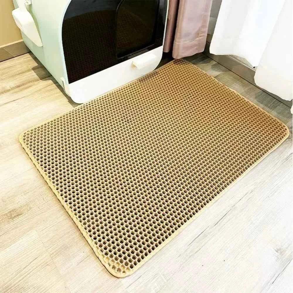 PawPal Large Cat Litter Mat - Happy Tails