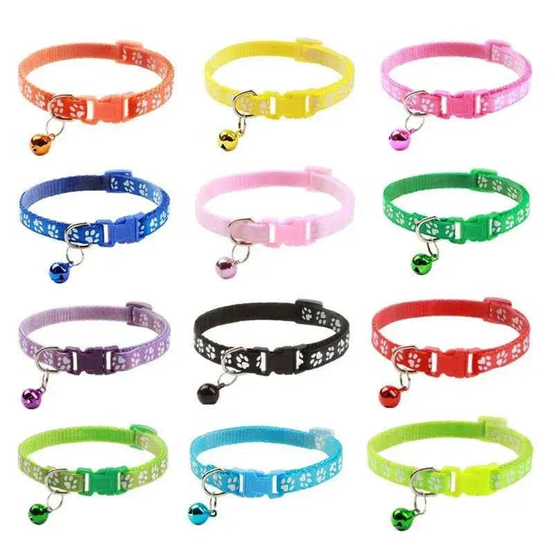 Colorful Cat Collar with Bell - Happy Tails