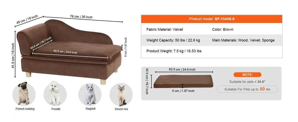 Medium Dog Sofa - Happy Tails