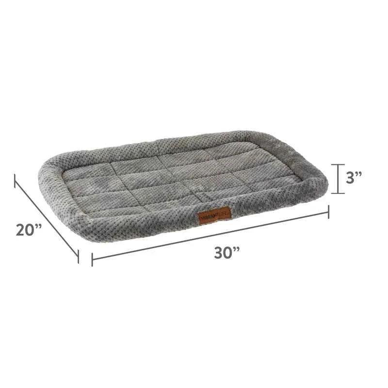 CozyPaws Plush Foam Bolstered Dog Crate Mat - Happy Tails