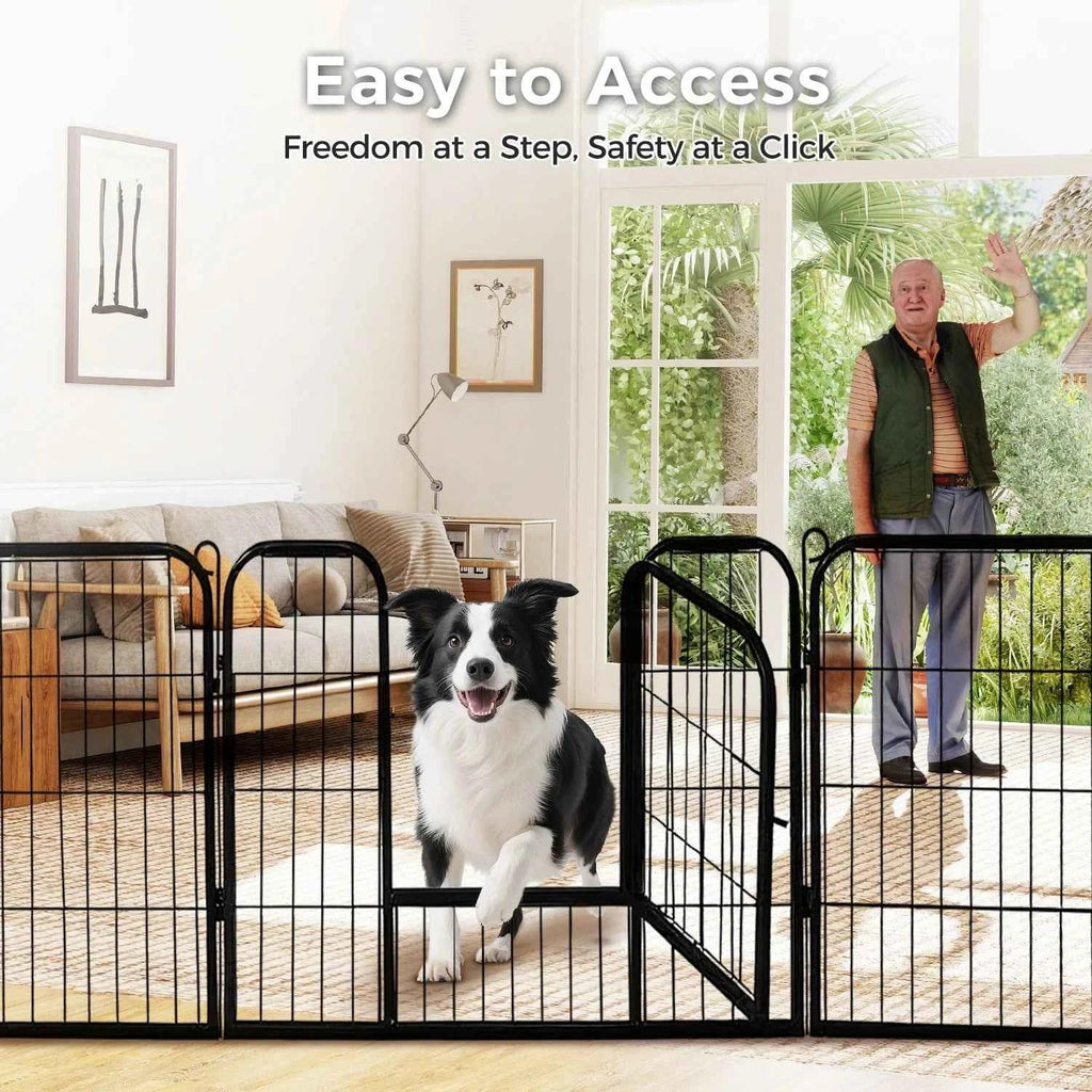 Foldable Dog Playpen with Door - Happy Tails