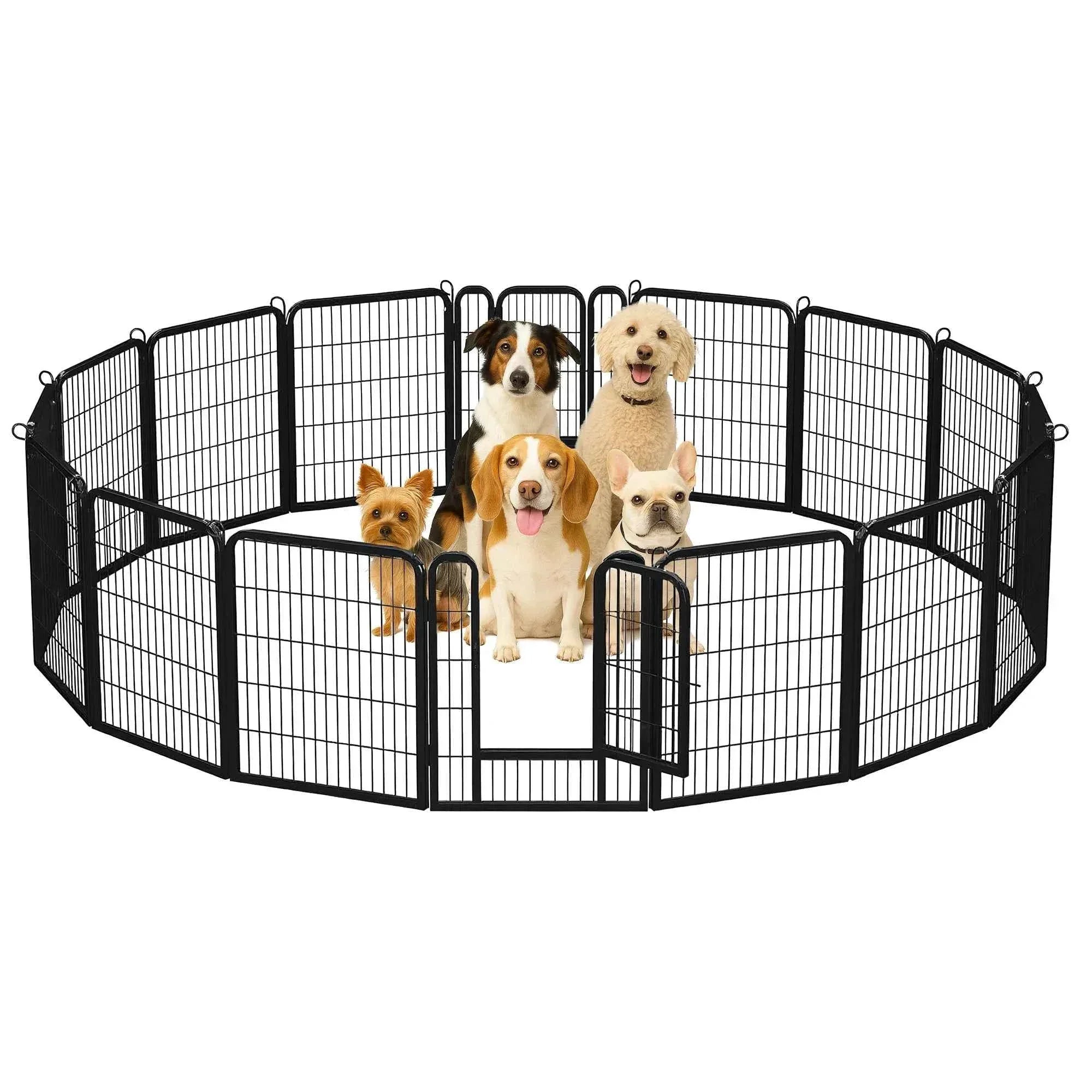 Foldable Dog Playpen with Door - Happy Tails