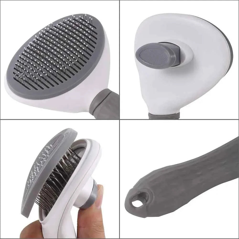 Pet Comb Automatic Hair Removal Comb Stainless Steel Needle Comb Cat