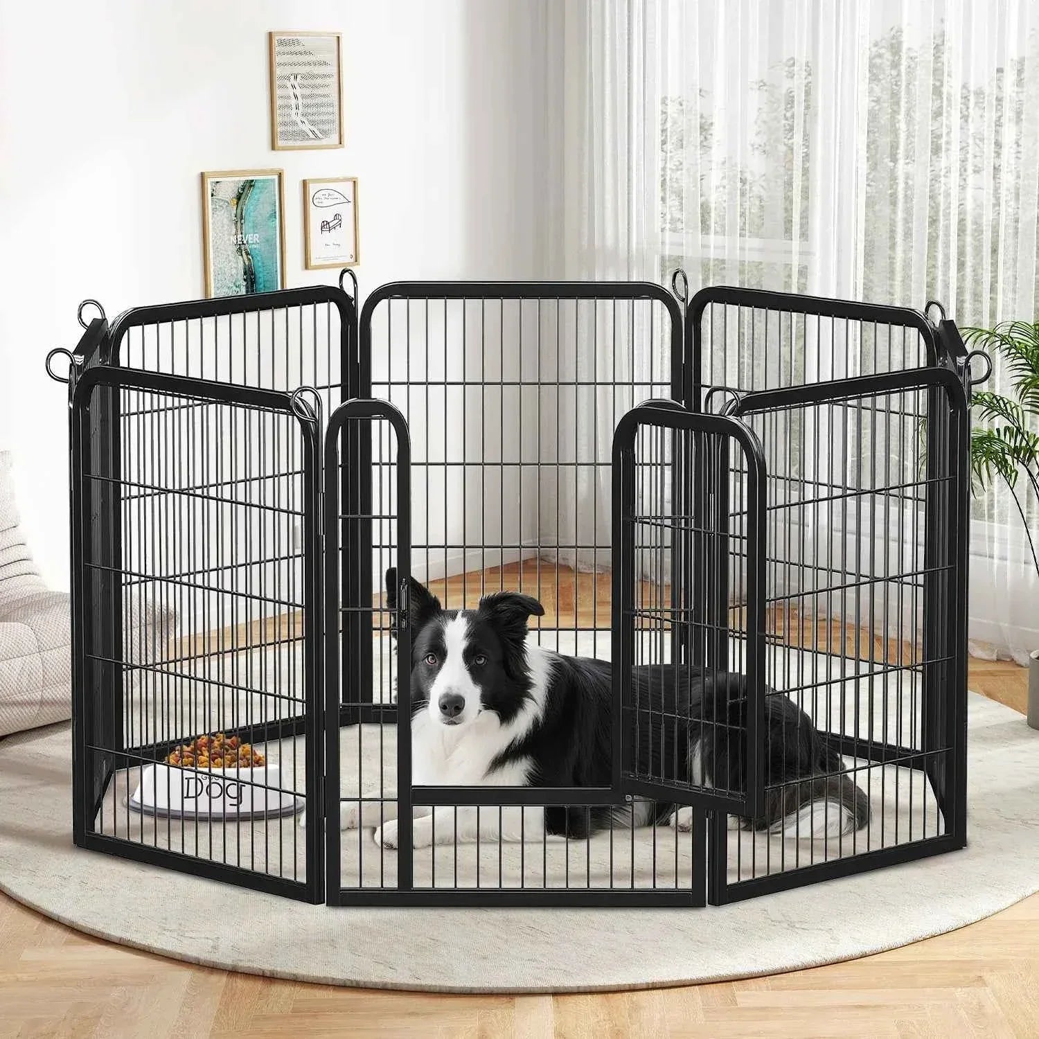 Foldable Dog Playpen with Door - Happy Tails