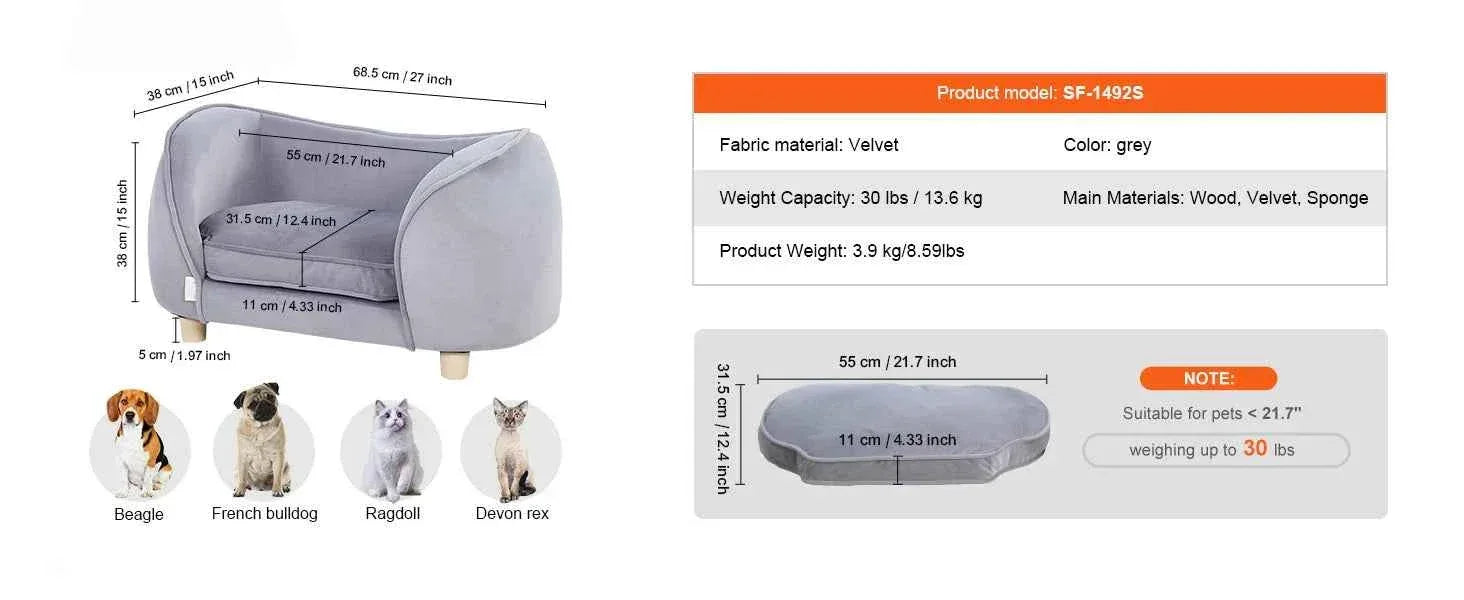 Medium Dog Sofa - Happy Tails