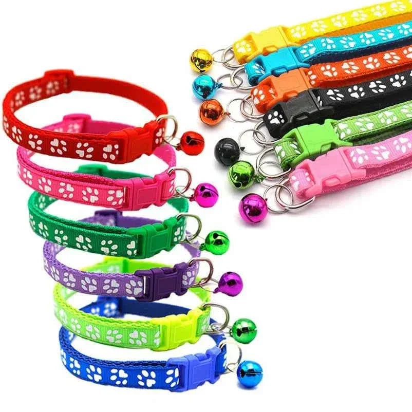 Colorful Cat Collar with Bell - Happy Tails