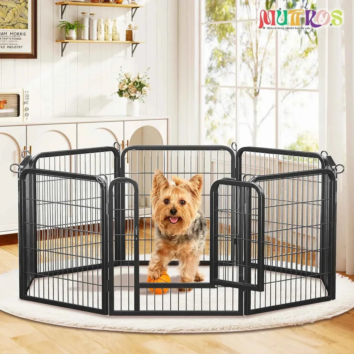 Foldable Dog Playpen with Door - Happy Tails