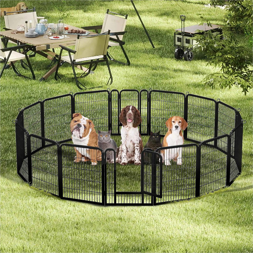Foldable Dog Playpen with Door - Happy Tails
