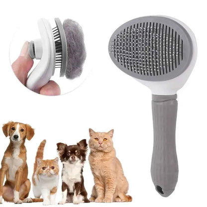 Pet Comb Automatic Hair Removal Comb Stainless Steel Needle Comb Cat