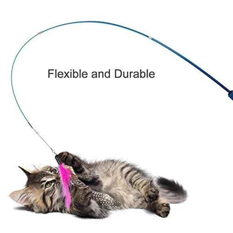 Telescopic Cat Teaser Wand Set - Happy Tails