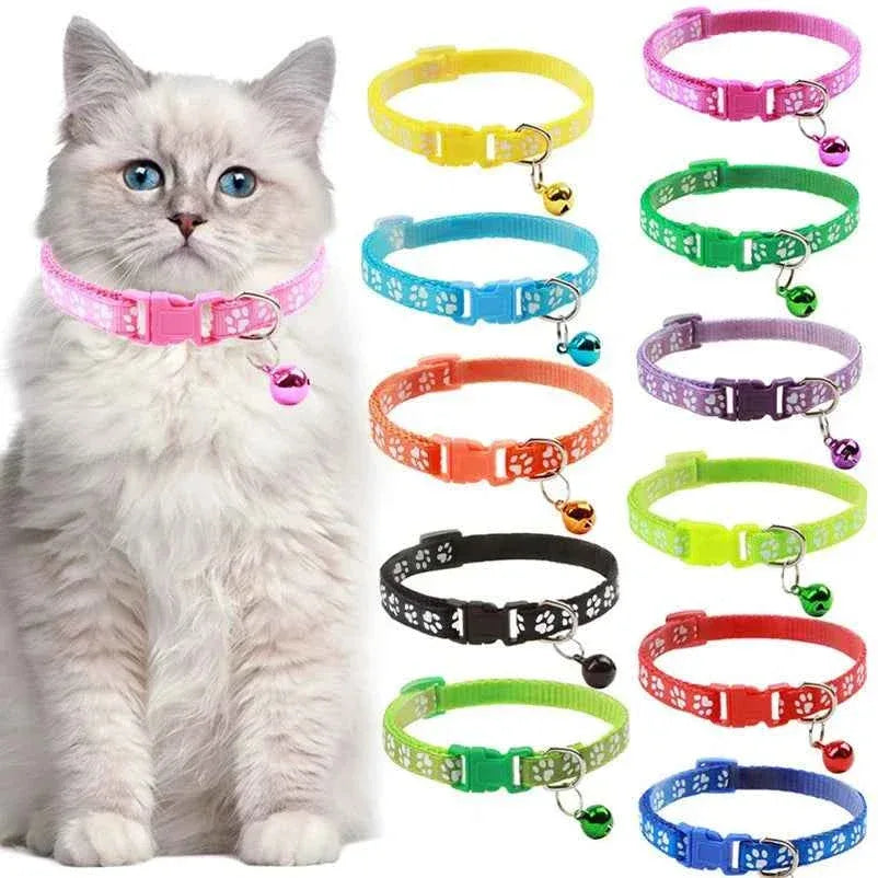 Colorful Cat Collar with Bell - Happy Tails