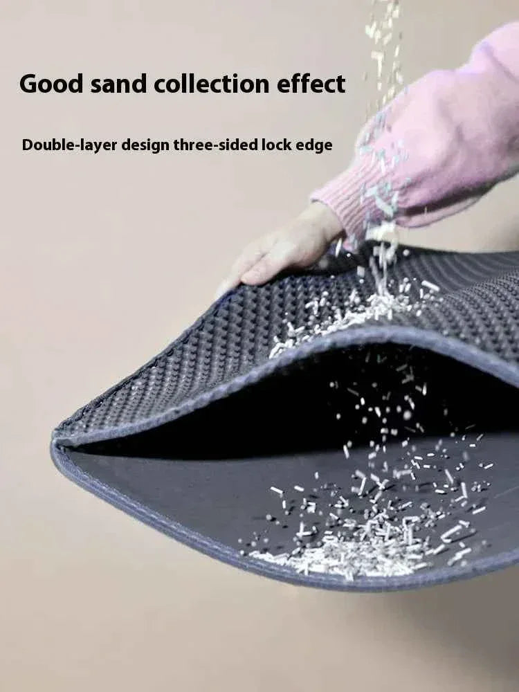 PawPal Large Cat Litter Mat - Happy Tails