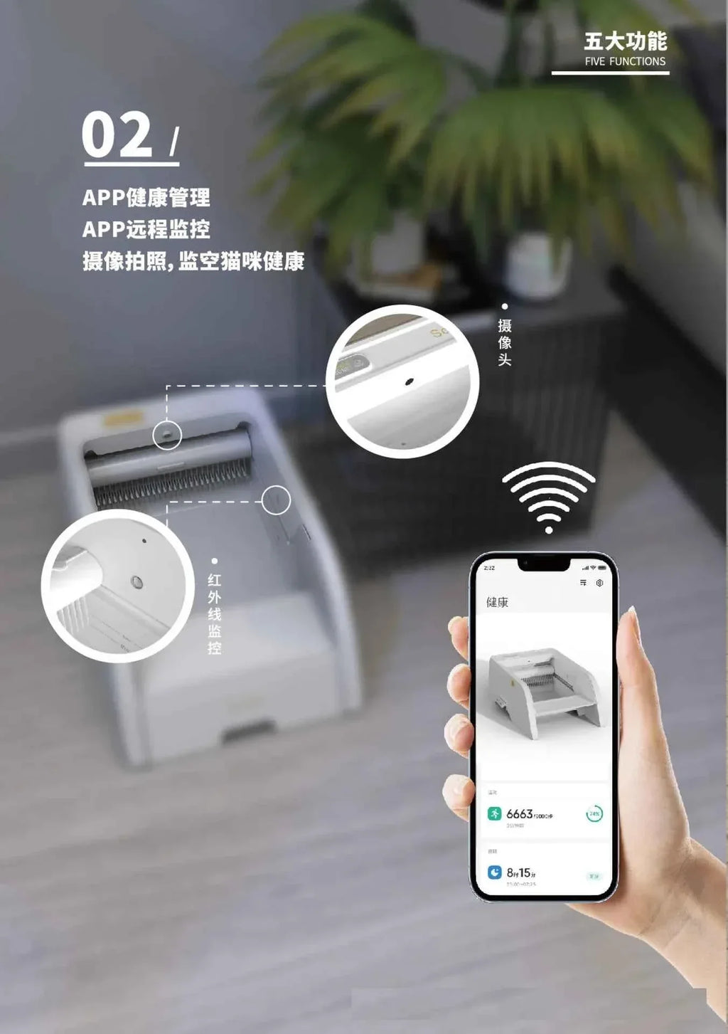 Smart Cat Litter Box with Automatic Self - Happy Tails - paws & love