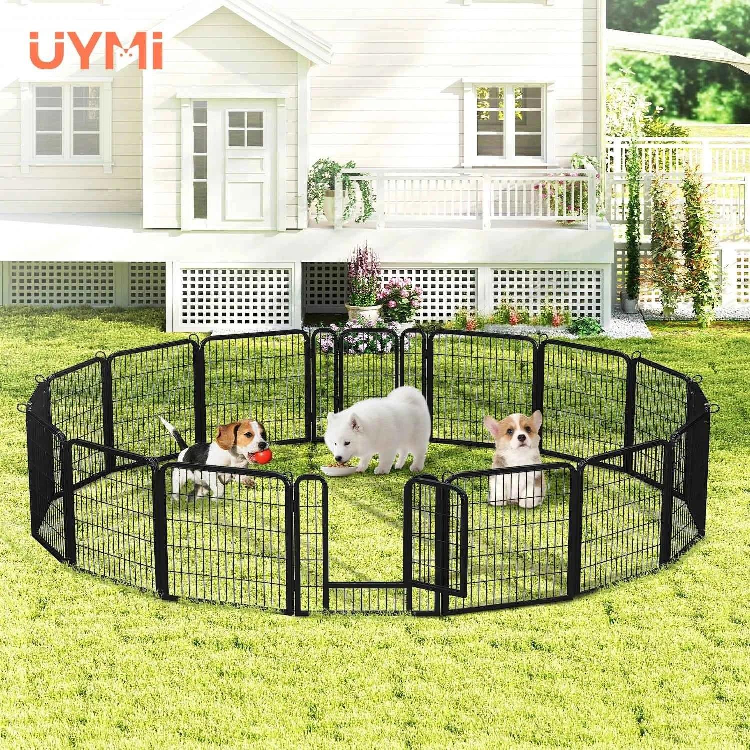 Foldable Dog Playpen with Door - Happy Tails