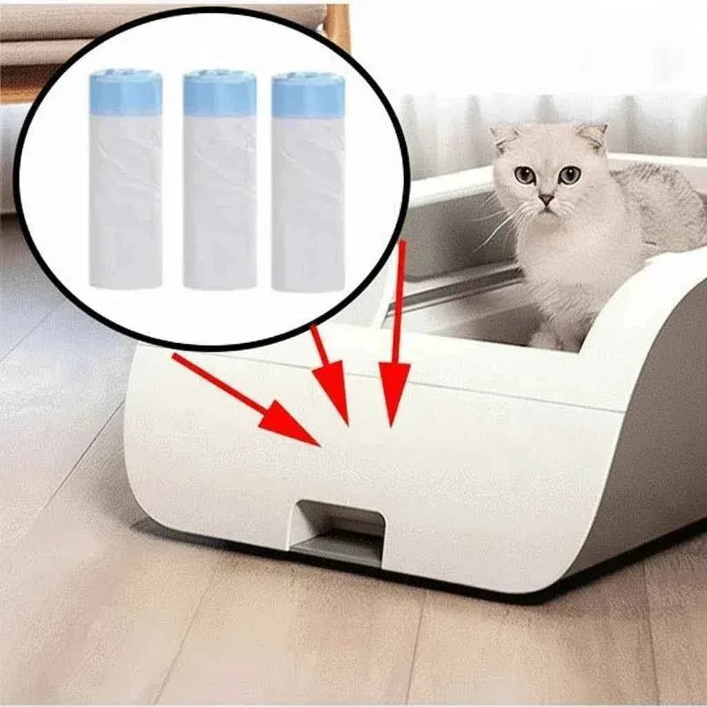 Automatic Litter Box with Trash Bag & Sand Mat - Happy Tails - paws & love
