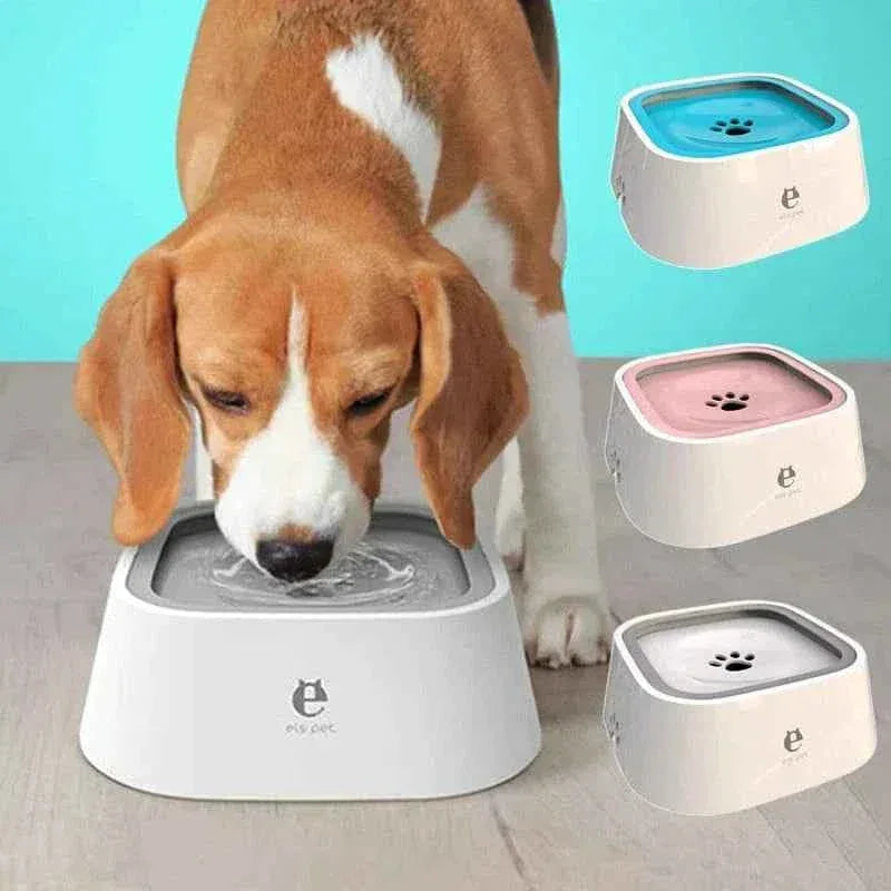 Dog Water Bowl - Floating No-Spill Design - Happy Tails - paws & love