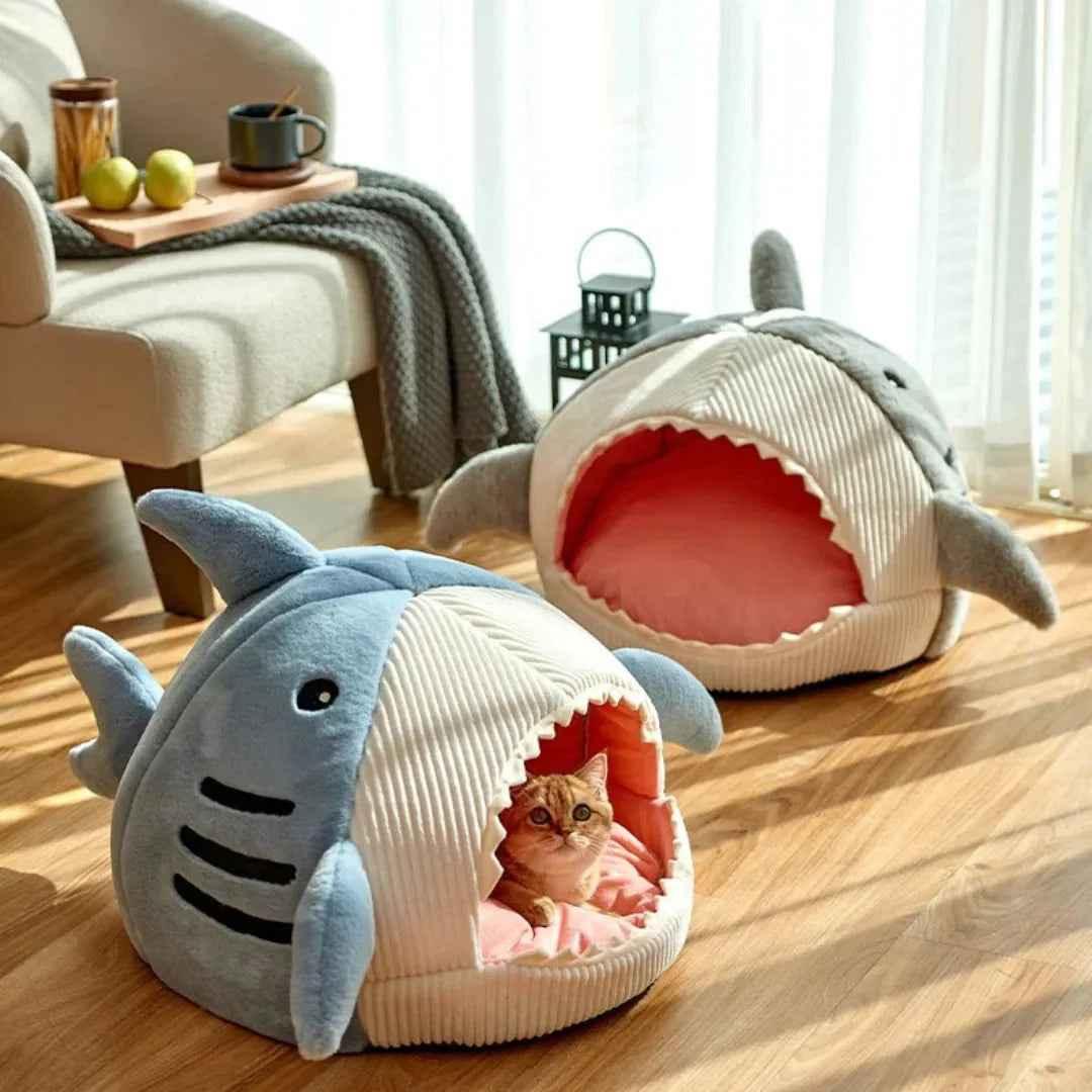 Shark Pet Bed - Plush Design - Happy Tails - paws & love