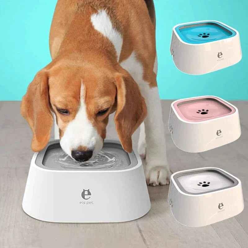 Dog Water Bowl - Floating No-Spill Design - Happy Tails - paws & love