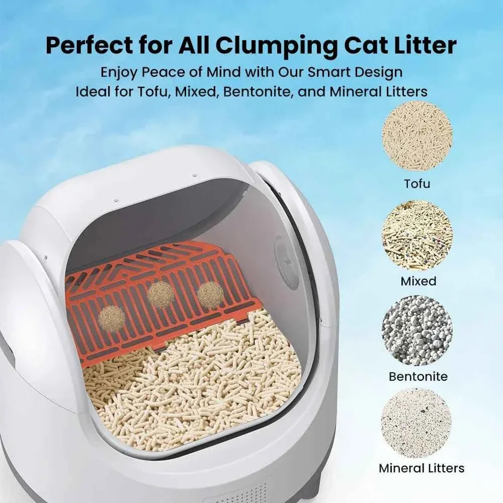 Cleaning Cat Litter Box with WIFI Control - Happy Tails