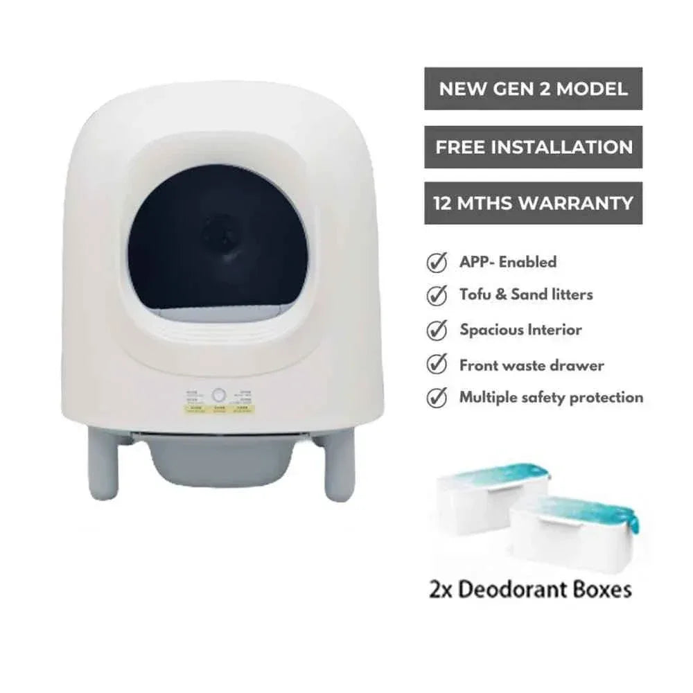 Smart Self-Cleaning Cat Litter Box - Happy Tails - paws & love
