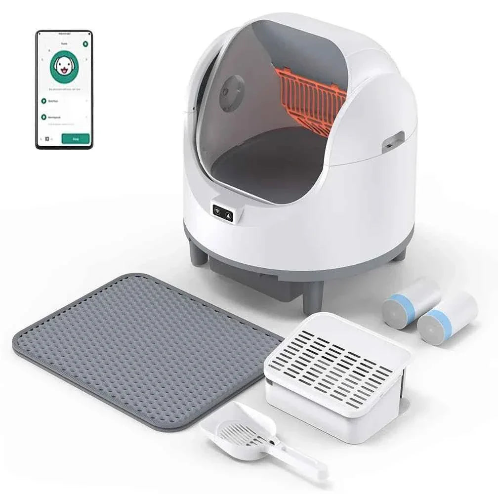 Cleaning Cat Litter Box with WIFI Control - Happy Tails