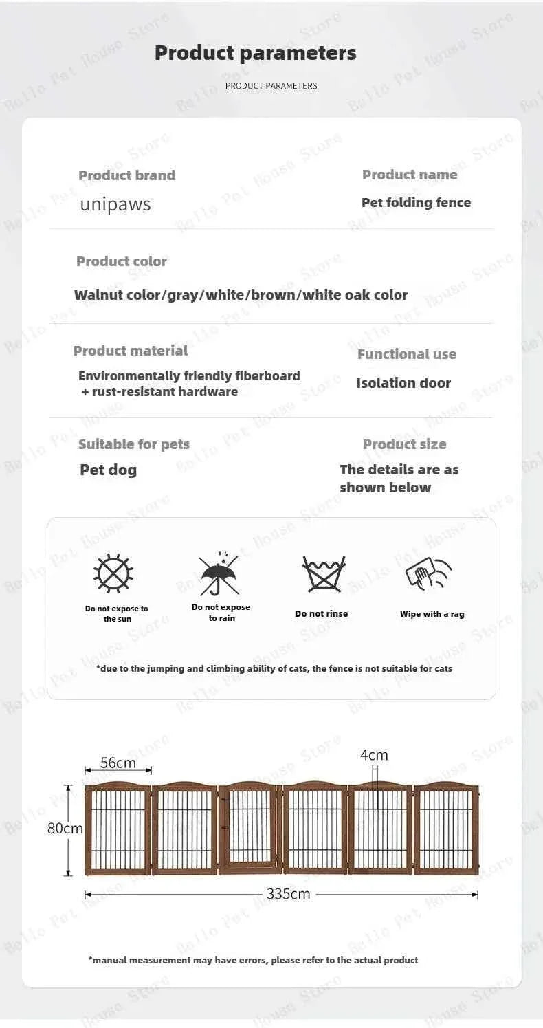 Wooden Dog Fence - Happy Tails - paws & love