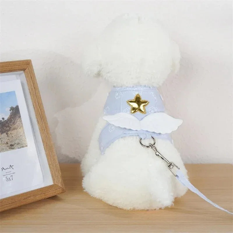 Cat Dog Harness Necklace for Stylish Pet Walks - Happy Tails - paws & love