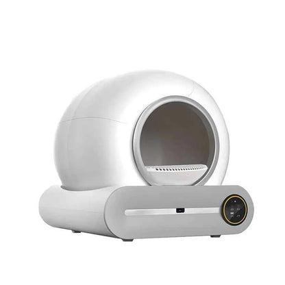 Fully Automatic Electric Large Cat Litter Box - Enclosed & Deodorizing Automatic Cat Litter Box - Happy Tails